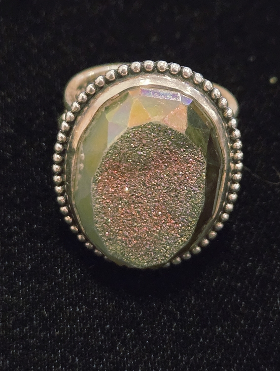 Colleen Lopez Jewelry - Colleen Lopez Sterling Silver Purple Druzy Mystic Ring